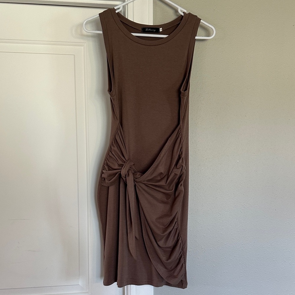 Brown Sleeveless Dress
